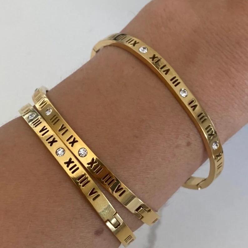 Athena Roman Numeral Bangle