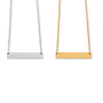 Load image into Gallery viewer, Custom Engraved Horizontal Bar Necklace