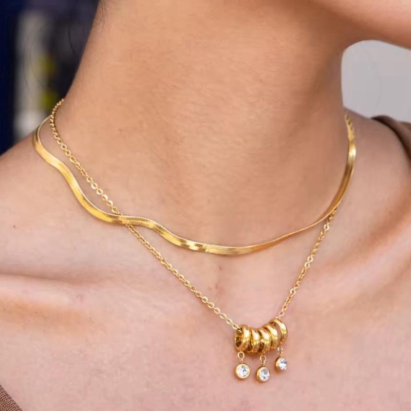Freya Gemstone Loop Necklace