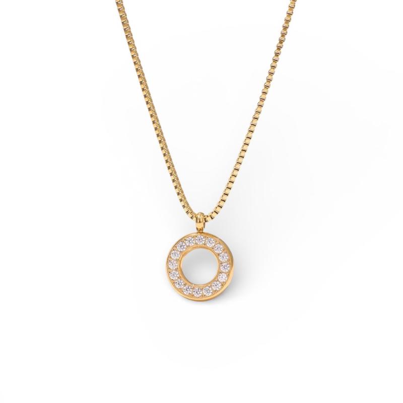 Halo Pavé Necklace