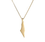 Load image into Gallery viewer, Dainty Palestine Map Necklace
