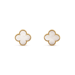 Load image into Gallery viewer, White Clover Stud Earrings
