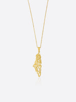 Load image into Gallery viewer, Palestine Calligraphy Map Necklace
