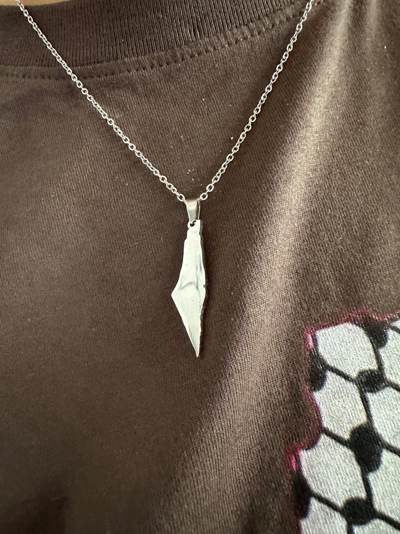 Dainty Palestine Map Necklace