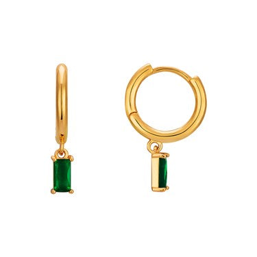Aleena Green Gemstone Earrings