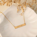 Load image into Gallery viewer, Custom Engraved Horizontal Bar Necklace
