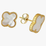 Load image into Gallery viewer, White Clover Stud Earrings
