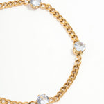 Load image into Gallery viewer, Ana Crystal Chain Bracelet - 18k Gold Plated - Stainless Steel