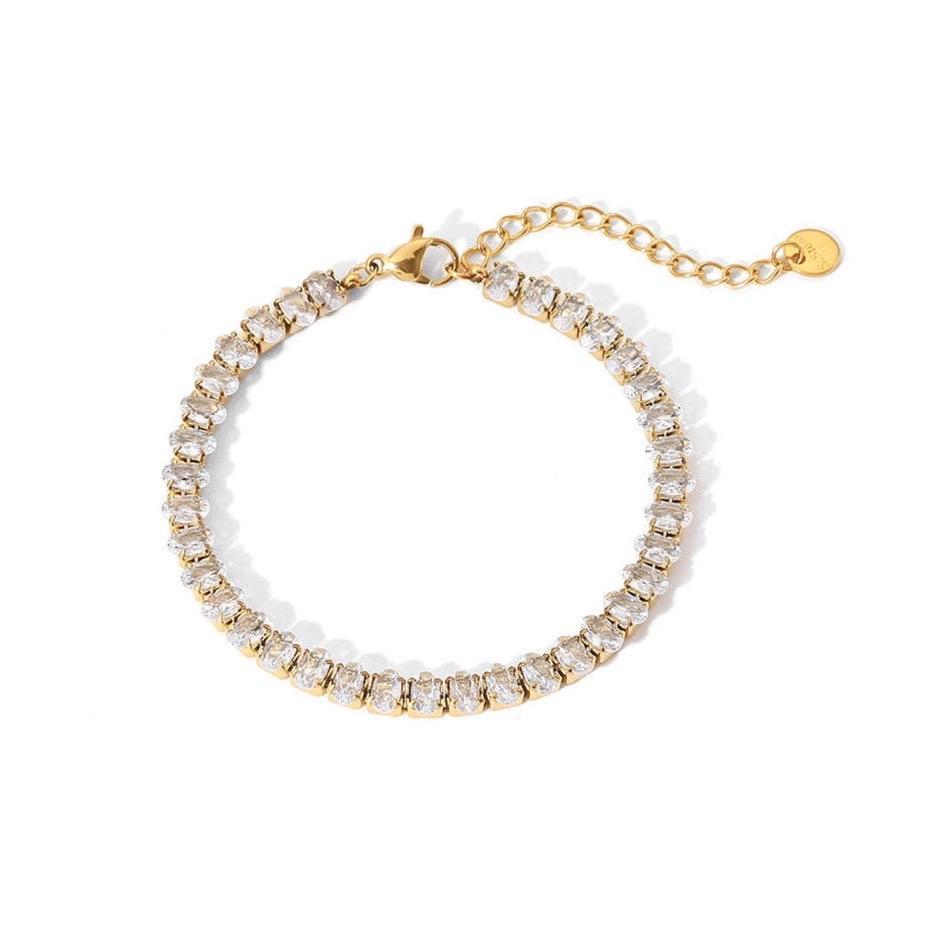 Ameera -  Oval Tennis Bracelet