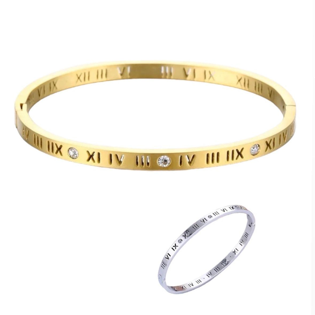 Athena Roman Numeral Bangle