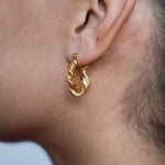 Load image into Gallery viewer, Chunky Twist Hoop Earrings