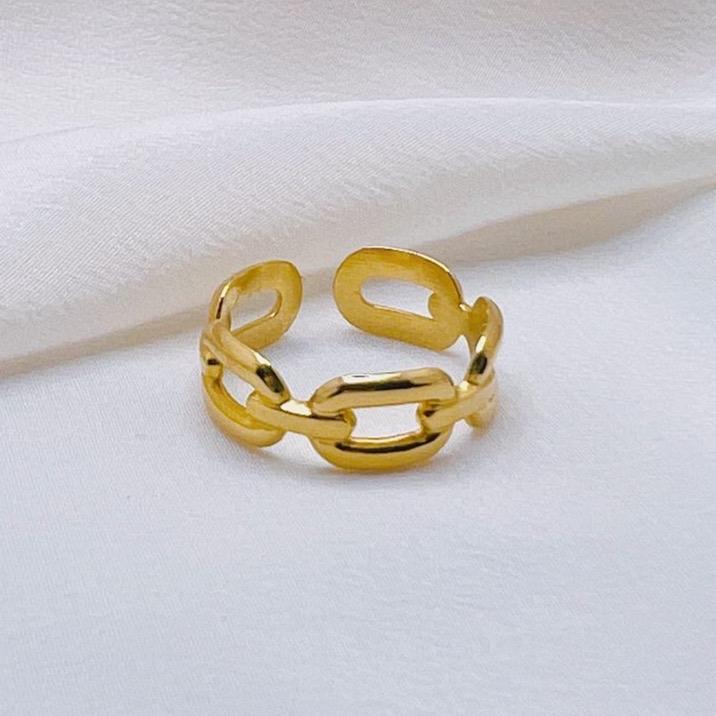 Chunky Link Chain Adjustable Ring