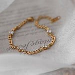 Load image into Gallery viewer, Ana Crystal Chain Bracelet - 18k Gold Plated - Stainless Steel