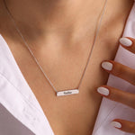 Load image into Gallery viewer, Custom Engraved Horizontal Bar Necklace