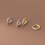 Load image into Gallery viewer, Embellished Huggie Hoop - Stainless Steel - Hypoallergenic - Water, Heat &amp; Sweatproof Earrings