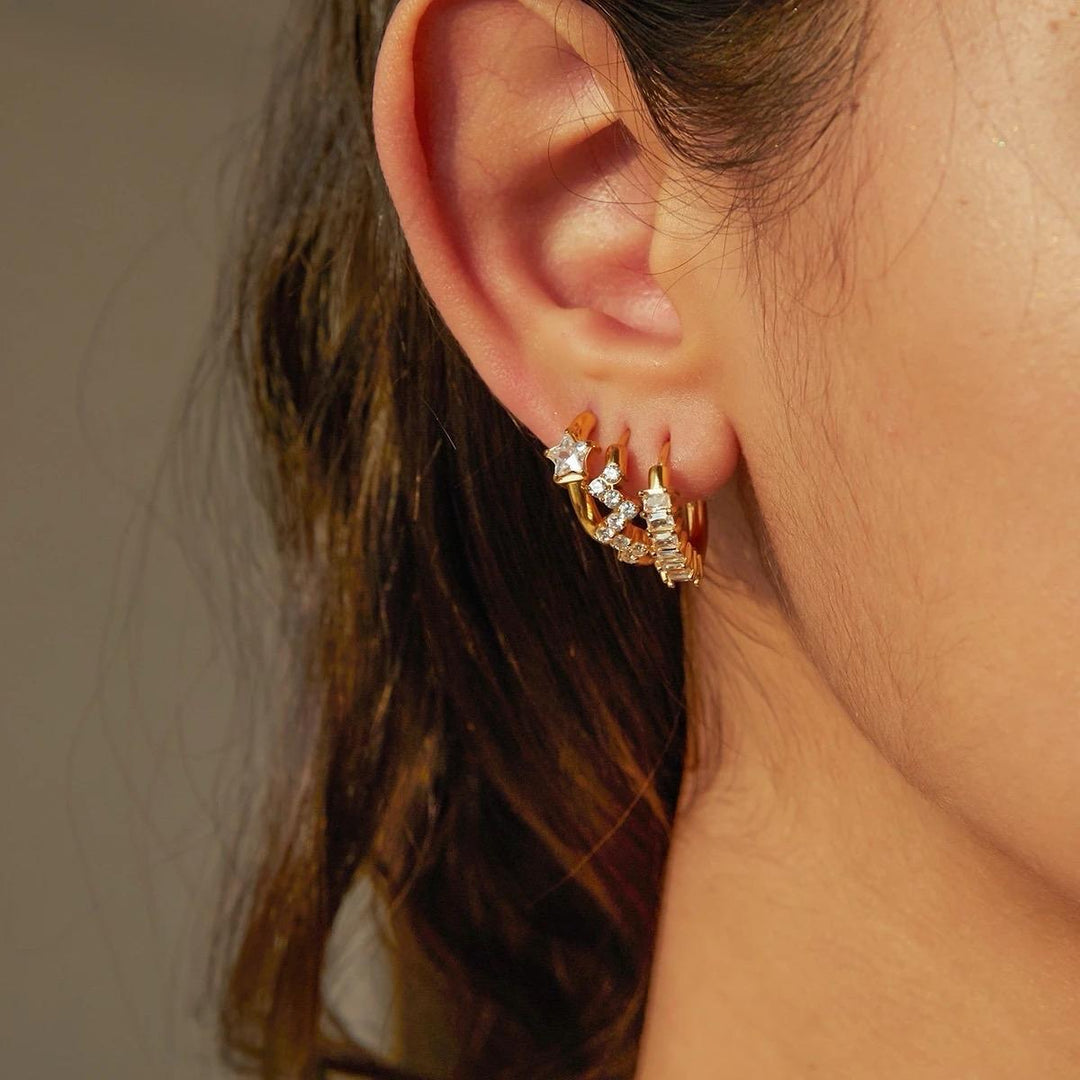 Cluster Huggie Hoops