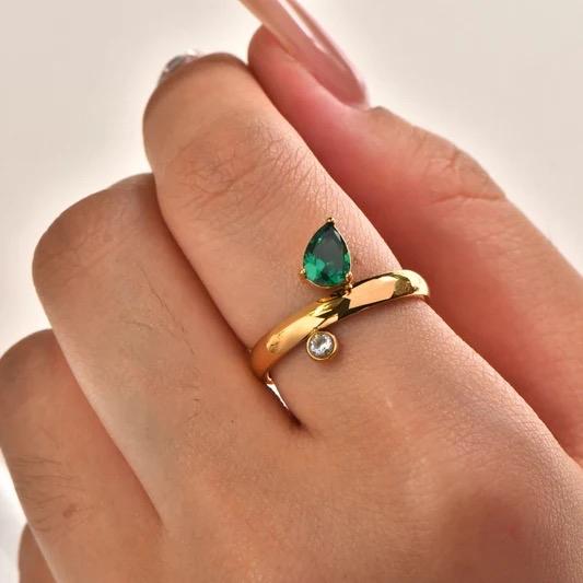 Verde Drop Ring