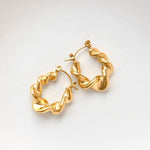 Load image into Gallery viewer, Chunky Twist Hoop Earrings