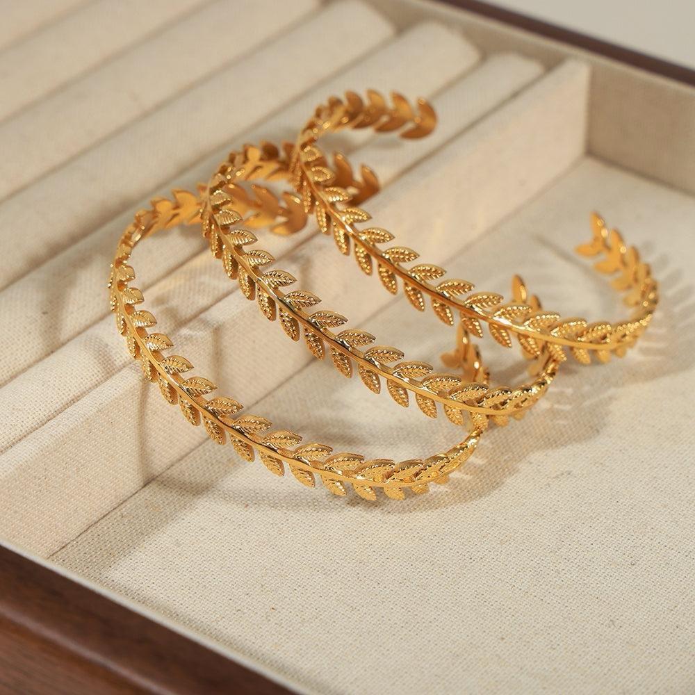 Olive Branch Cuff Bangle