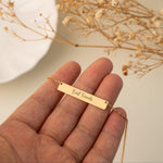 Load image into Gallery viewer, Custom Engraved Horizontal Bar Necklace