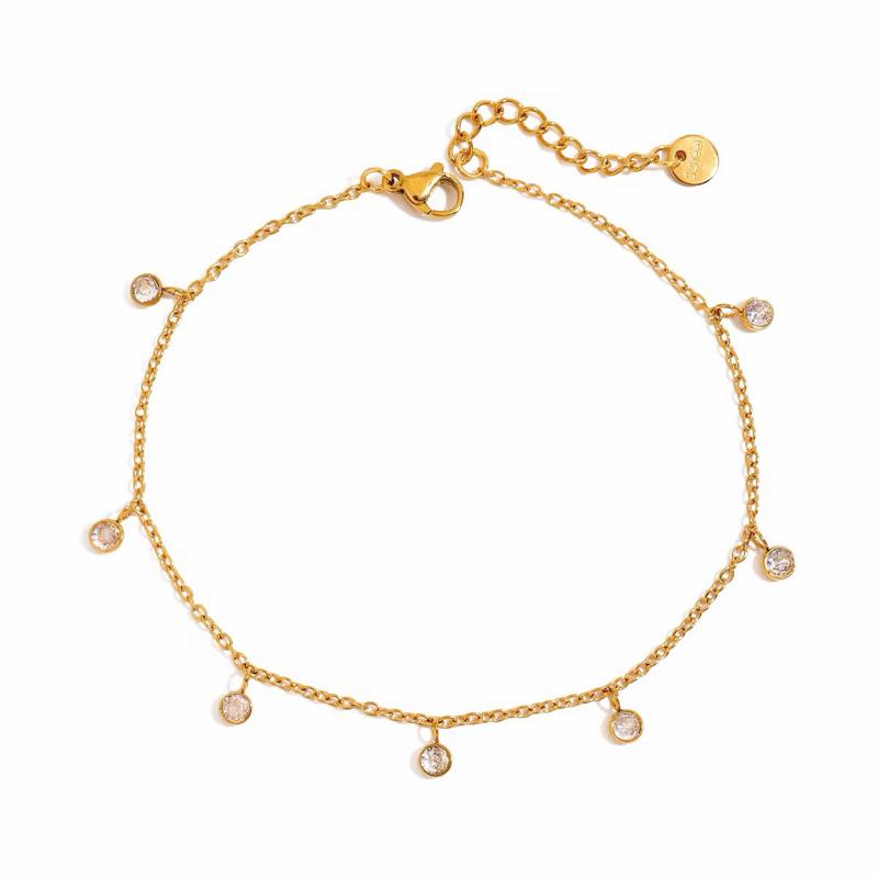 Hadiya London Anklets- Waterproof & Tarnish-Free - Adjustable Length 21cm-26cm
