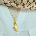 Load image into Gallery viewer, ‎فلسطين Map Necklaces - Gold Plated Stainless Steel