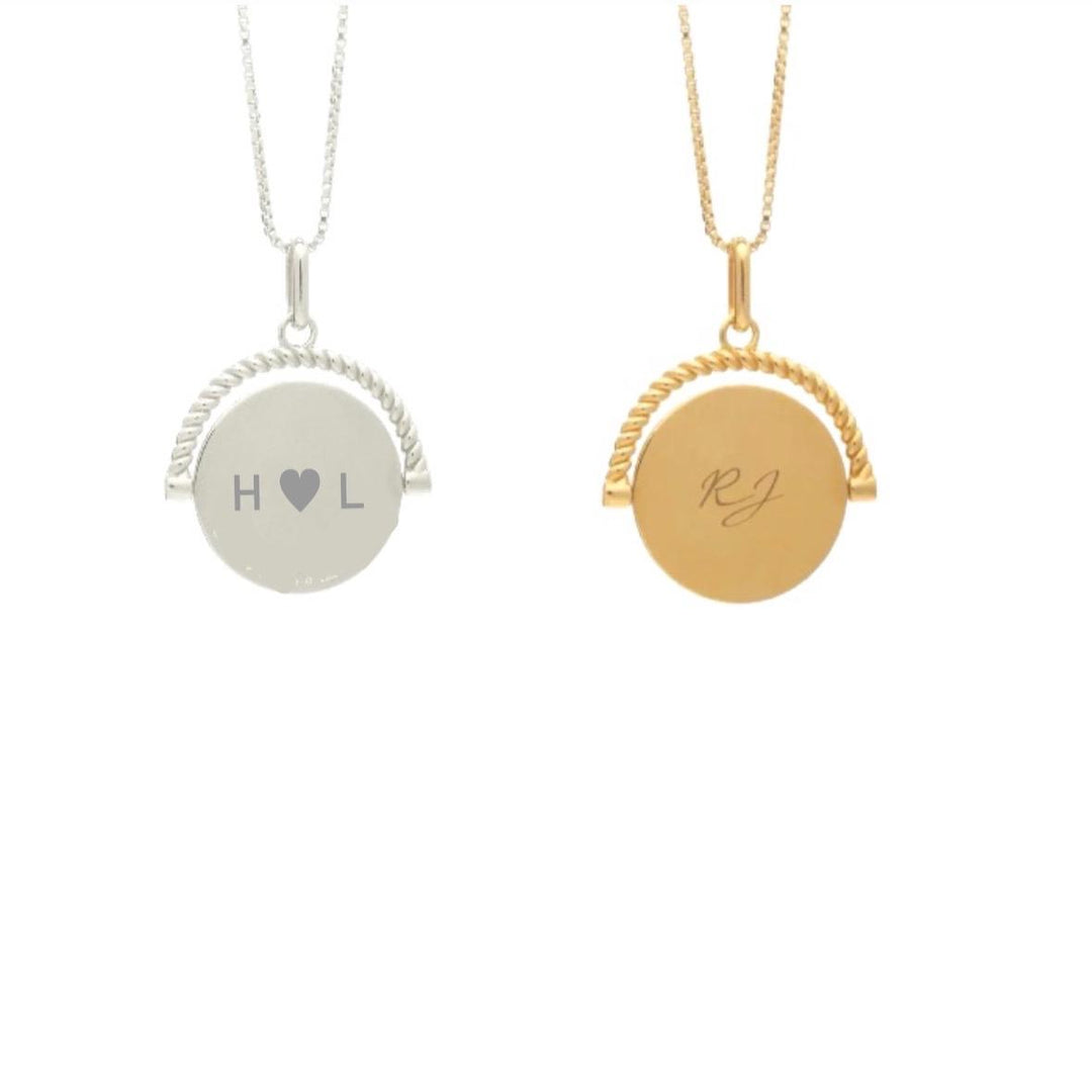 Round Rope Spinner - Personalised Message Necklace