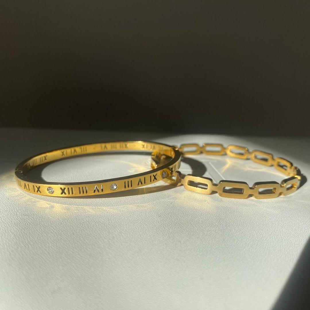 Athena Roman Numeral Bangle