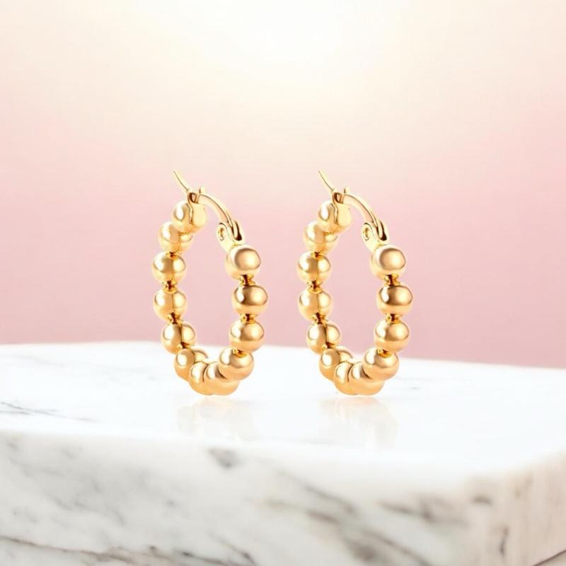 Hala Beaded Hoop Earrings
