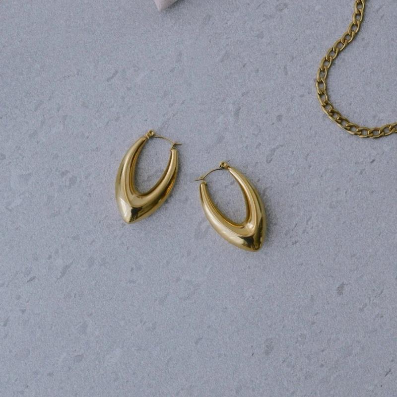 V-Hoop Earrings