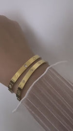 Load and play video in Gallery viewer, Zyla Gemstone Bangle

