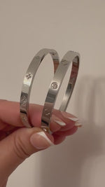 Load and play video in Gallery viewer, Zyla Gemstone Bangle
